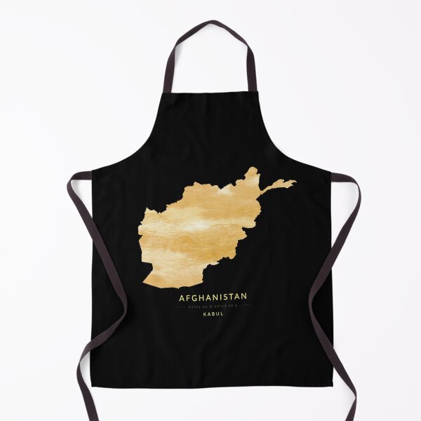 Item preview, Afghanistan map in gold color designed and sold by Jerhus.