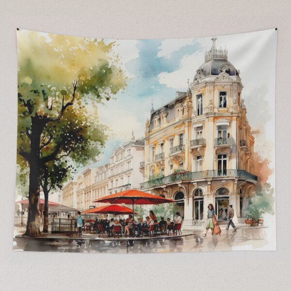 Item preview, Watercolor Design of Montpellier - France designed and sold by Sketch-Shack.