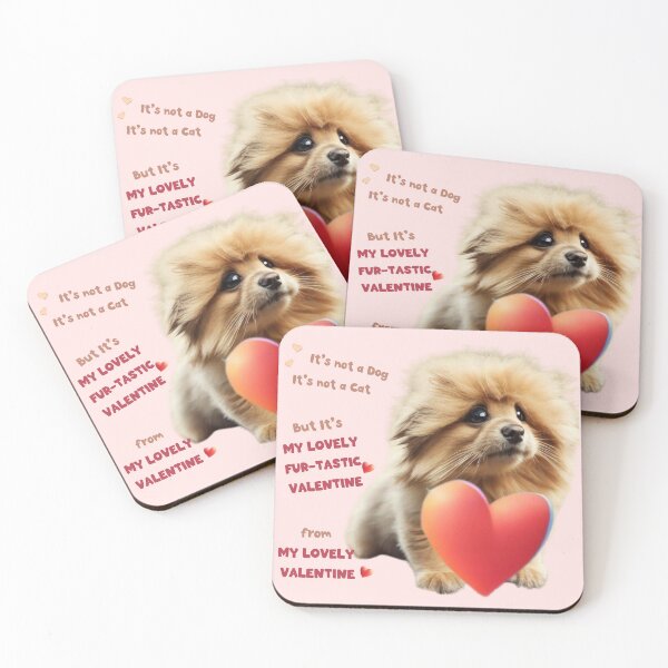 Item preview, For Valentine Pink Cat Funny For Valentine Pink Dog Cute designed and sold by MatthewViews.