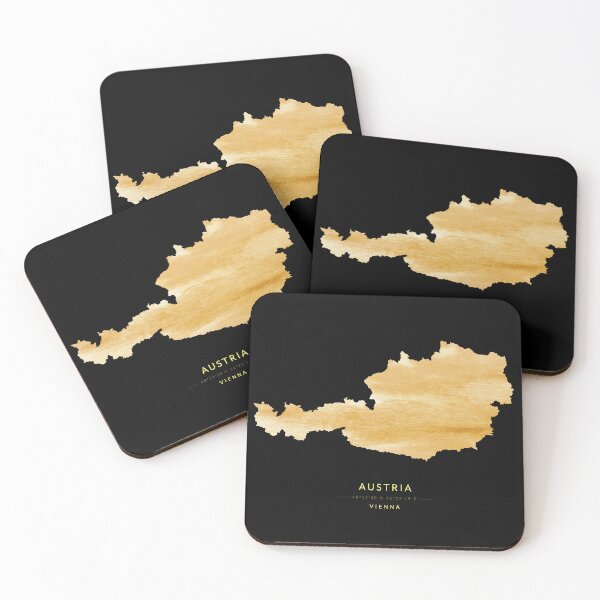 Item preview, Austria map in gold color designed and sold by Jerhus.