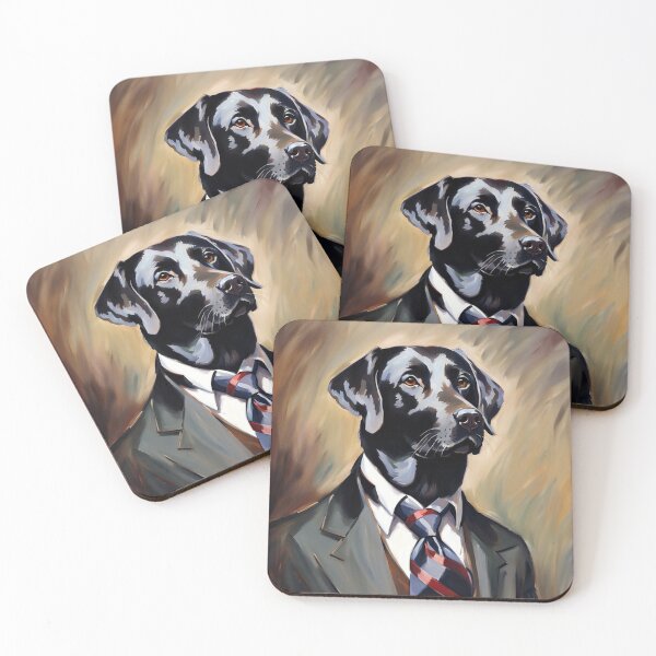 Item preview, Black Labrador Retriever Portrait in Business Suit designed and sold by Futurebeachbum.
