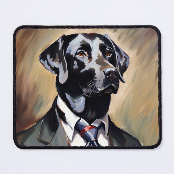Item preview, Black Labrador Retriever Portrait in Business Suit designed and sold by Futurebeachbum.