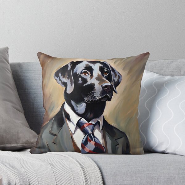 Item preview, Black Labrador Retriever Portrait in Business Suit designed and sold by Futurebeachbum.