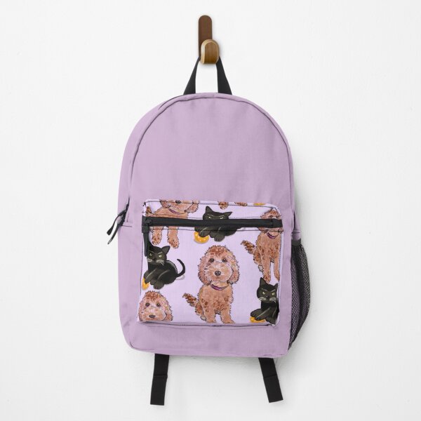 Item preview, Cute cockapoo dog and cheeky black cat designed and sold by mazarte.