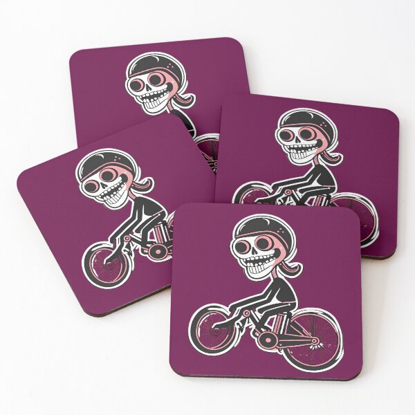 Item preview, Funny skeleton on a bicycle  designed and sold by WATERDUST.