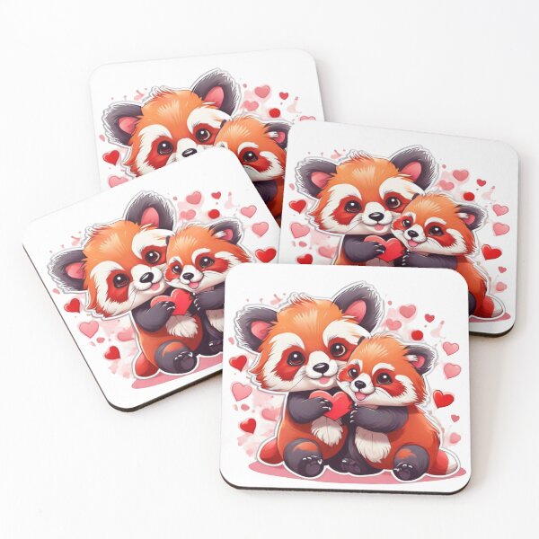 Item preview, Red Pandas Valentine, Red Pandas Hearts designed and sold by Krieghorn.