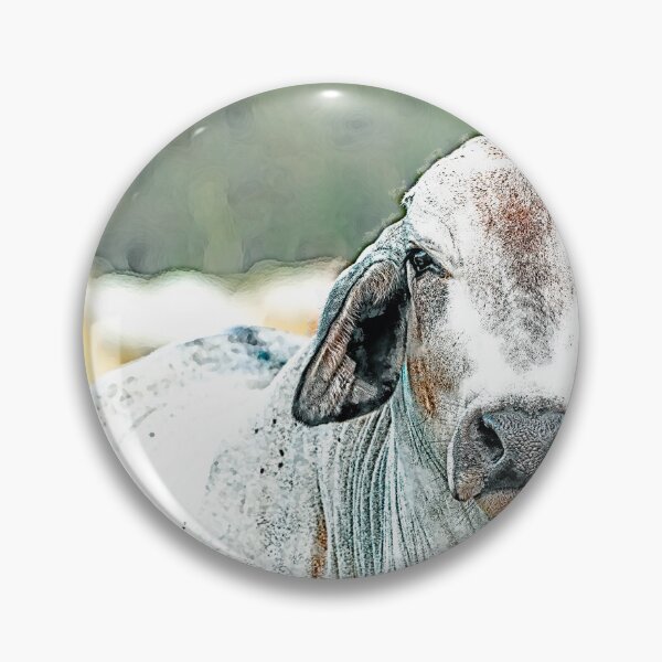 Item preview, Digital watercolor of brahma cow  designed and sold by noblephoto.