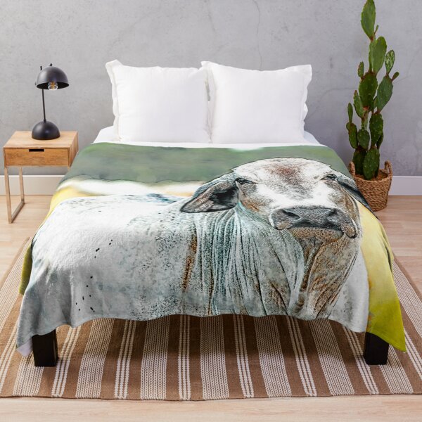 Item preview, Digital watercolor of brahma cow  designed and sold by noblephoto.