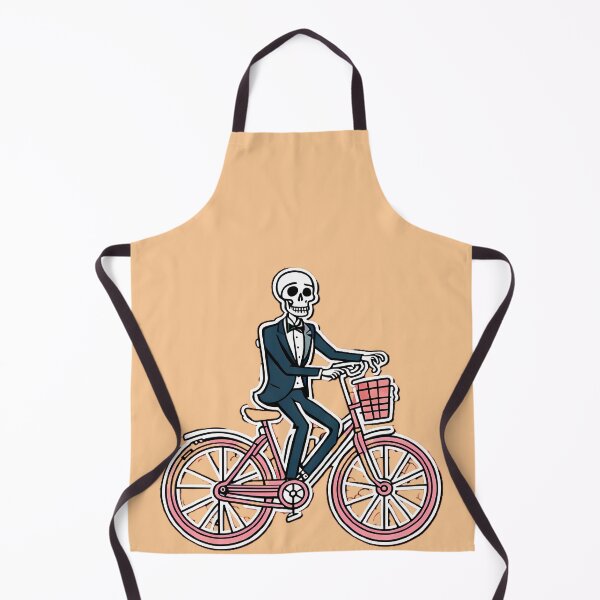 Item preview, skeleton on a bicycle cartoon designed and sold by WATERDUST.