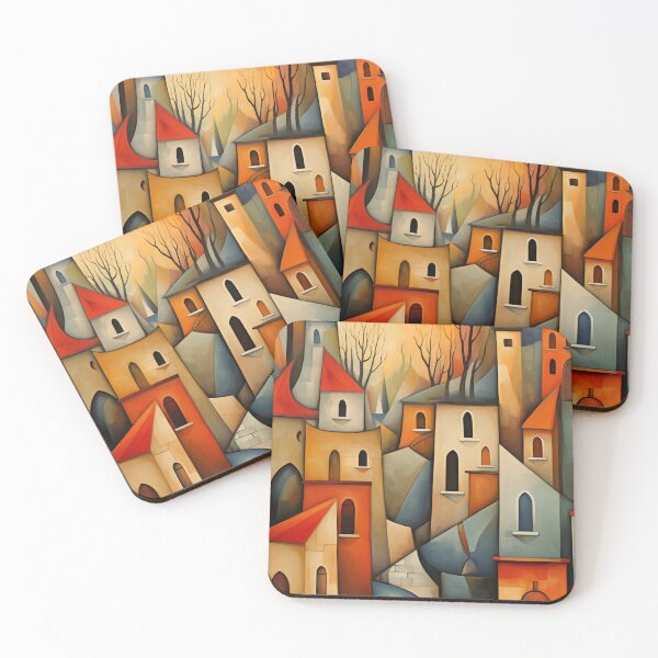 Item preview, Abstract Town Oil Painting designed and sold by sheprint.