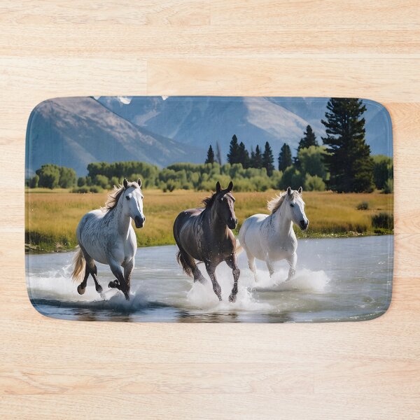 Item preview, Horses running the the stream at the Grand Tetons designed and sold by Kristylynn757.