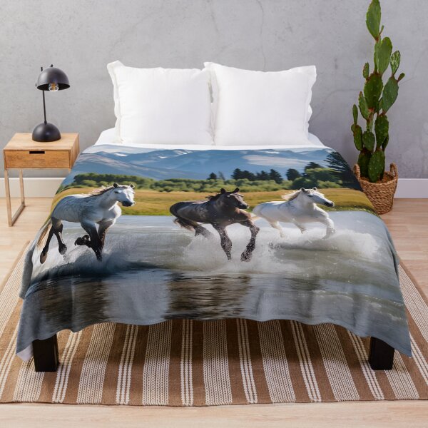 Item preview, Horses running the the stream at the Grand Tetons designed and sold by Kristylynn757.