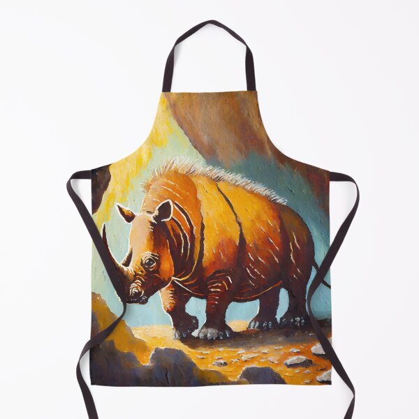 Item preview, rinoceronte lanudo en una cueva designed and sold by J-Brezy.