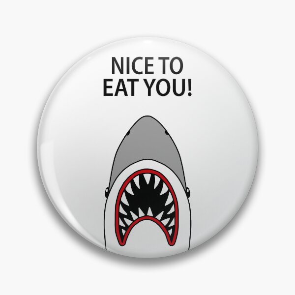 Item preview, Nice to Eat You Scary Cartoon Shark designed and sold by Scat the cat.