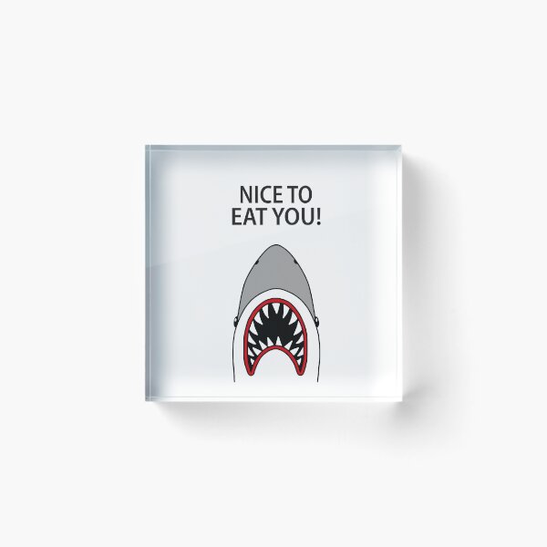 Item preview, Nice to Eat You Scary Cartoon Shark designed and sold by Scat the cat.