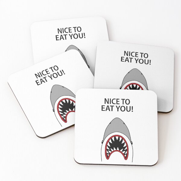 Item preview, Nice to Eat You Scary Cartoon Shark designed and sold by Scat the cat.
