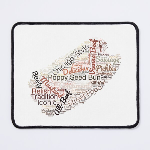 Item preview, Vienna Beef Hot Dog Word Cloud  designed and sold by TheRDA.