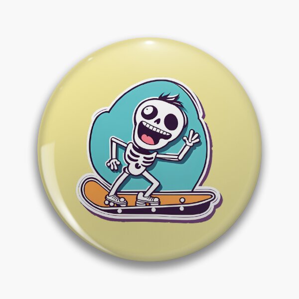 Item preview, funny skeleton on a skate board designed and sold by WATERDUST.