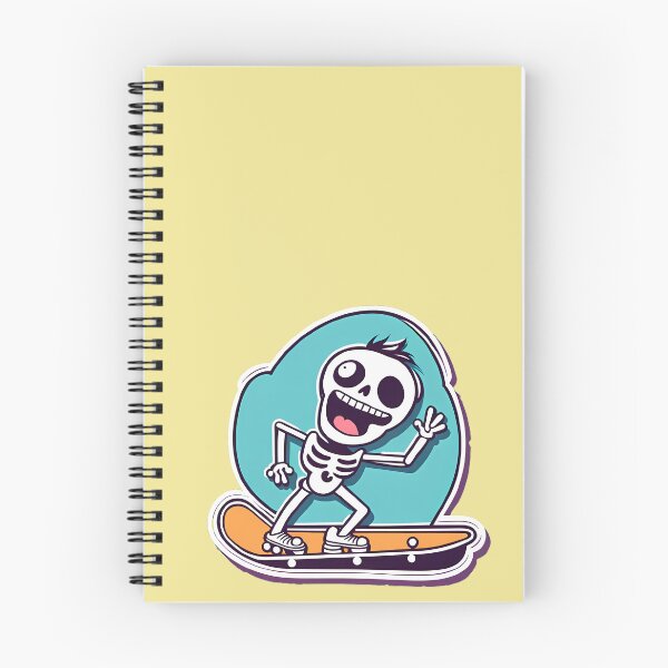Item preview, funny skeleton on a skate board designed and sold by WATERDUST.