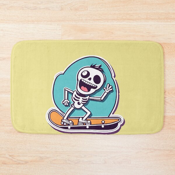 Item preview, funny skeleton on a skate board designed and sold by WATERDUST.