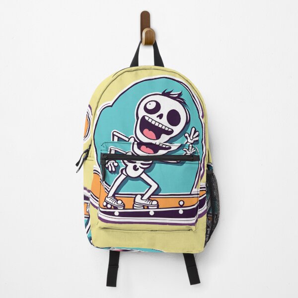 Item preview, funny skeleton on a skate board designed and sold by WATERDUST.