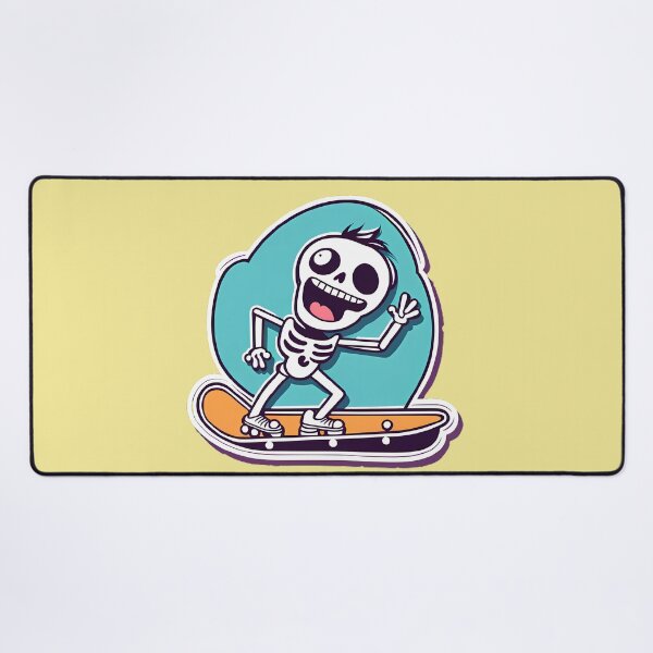 Item preview, funny skeleton on a skate board designed and sold by WATERDUST.