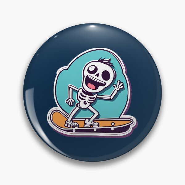 Item preview, funny skeleton on a skate board designed and sold by WATERDUST.