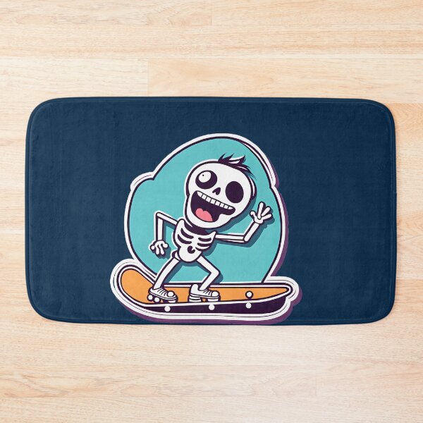 Item preview, funny skeleton on a skate board designed and sold by WATERDUST.