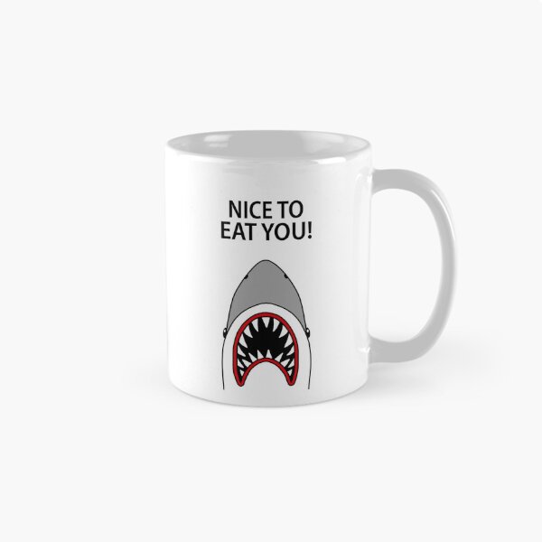 Item preview, Nice to Eat You Scary Cartoon Shark designed and sold by Scat the cat.