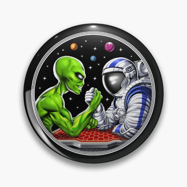 Artikelvorschau, Alien-Astronauten-Armdrücken entworfen und verkauft von underheaven.