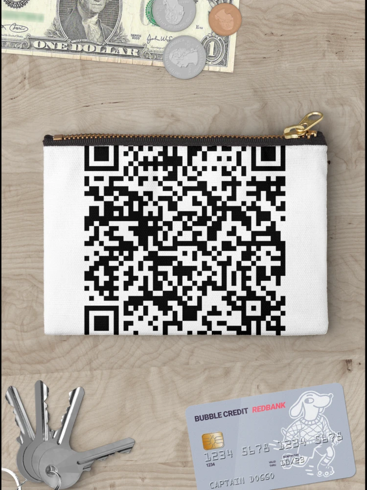 Thumbnail 3 of 4, Zipper Pouch, Q R Code designed and sold by YSNostalgiaShop.