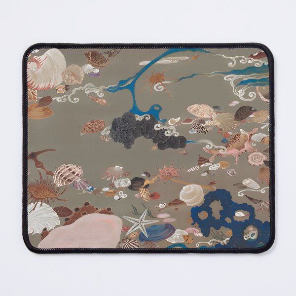 Item preview, Whispers of the Sea Ito Jakuchu Shell Painting for Wall Art (Professionally Enhanced version) designed and sold by EmeraldeaArt.