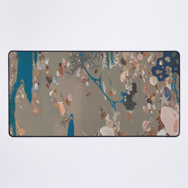 Item preview, Whispers of the Sea Ito Jakuchu Shell Painting for Wall Art (Professionally Enhanced version) designed and sold by EmeraldeaArt.