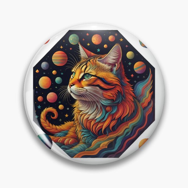 Item preview, Celestial Cat with Planets designed and sold by Qlutique.