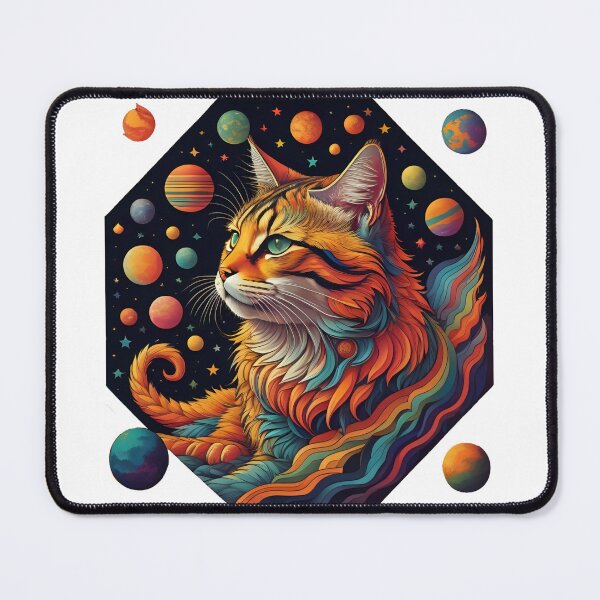 Item preview, Celestial Cat with Planets designed and sold by Qlutique.
