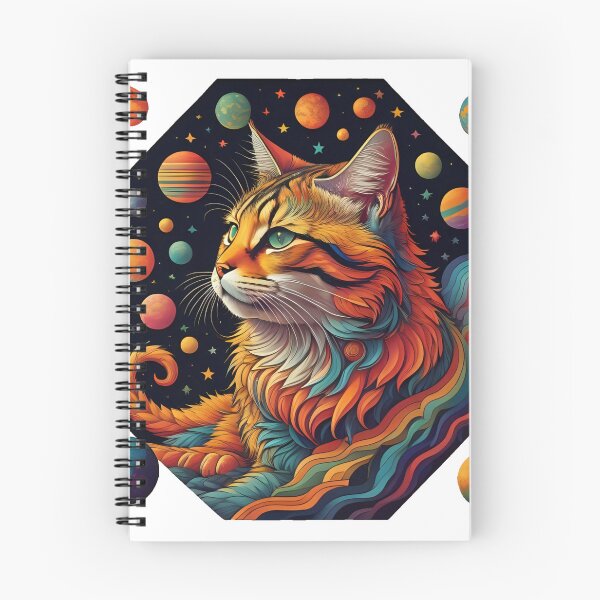 Item preview, Celestial Cat with Planets designed and sold by Qlutique.