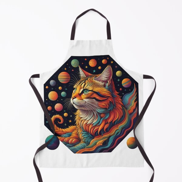Item preview, Celestial Cat with Planets designed and sold by Qlutique.