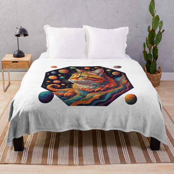 Item preview, Celestial Cat with Planets designed and sold by Qlutique.