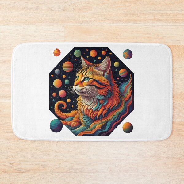Item preview, Celestial Cat with Planets designed and sold by Qlutique.