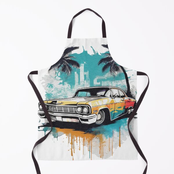 Item preview, Old car with palm trees watercolor designed and sold by jnsmerchstore.