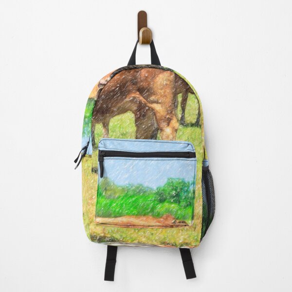 Item preview, digital color pencil of a herd of cute Brahma cows designed and sold by noblephoto.