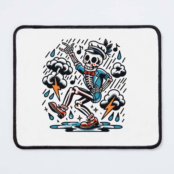 Item preview, Rhythmic Preppy Skeleton Dance - Electric Storm Artwork designed and sold by ElLocoMus.