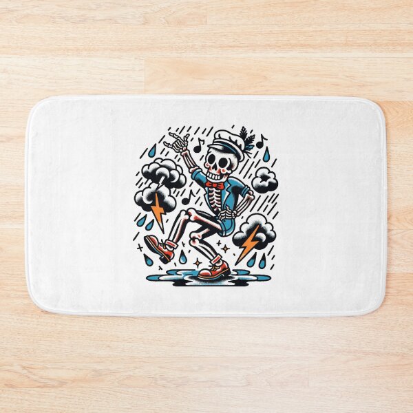 Item preview, Rhythmic Preppy Skeleton Dance - Electric Storm Artwork designed and sold by ElLocoMus.