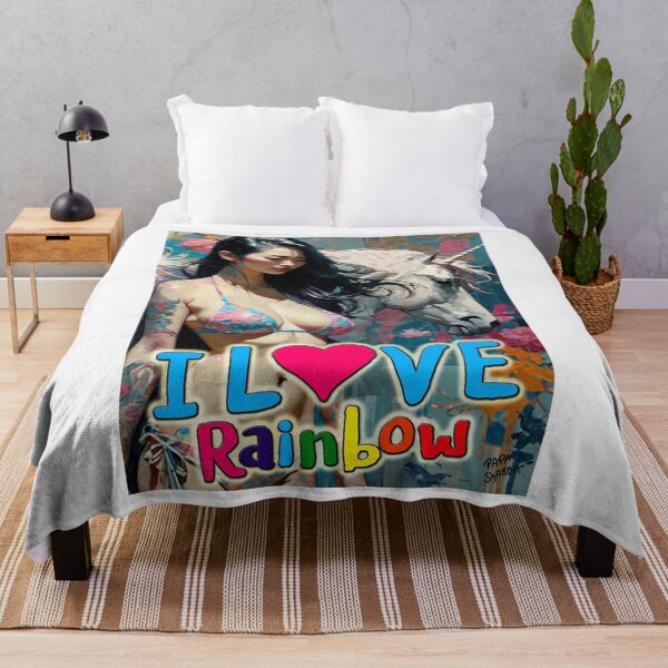 Item preview, I Love Rainbow; Unicorn; designed and sold by StickerApe.