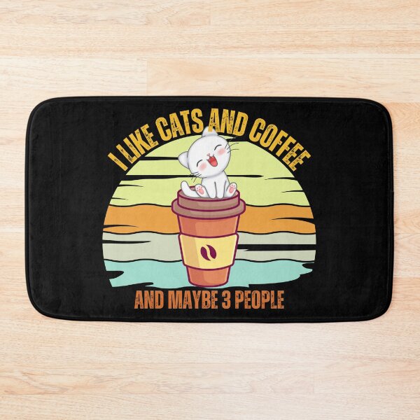 Item preview, I Like Cats And Coffee And Maybe 3 People Funny Love Cats  designed and sold by JustMeStore.