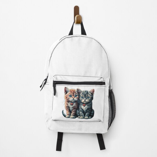 Item preview, Two adorable kittens. Cats in love. Gray, black, red. designed and sold by MagelliShop.