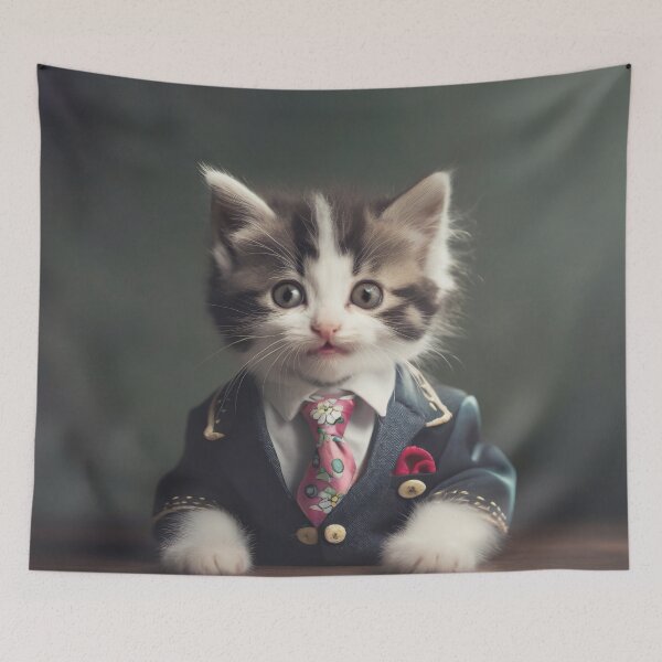 Item preview, Cat - Dressed Cute Animals - Baby Animal Portrait designed and sold by 123animals.