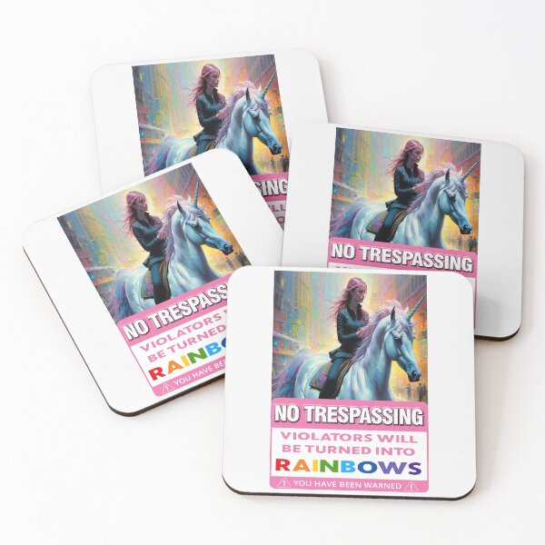 Item preview, No Trespassing; Unicorn; designed and sold by StickerApe.