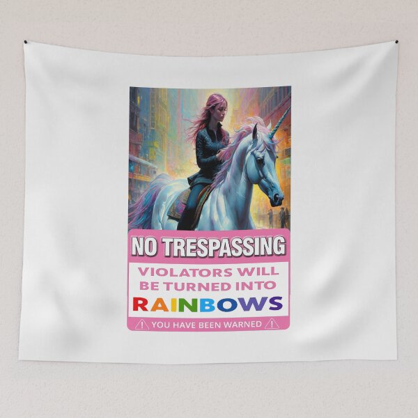 Item preview, No Trespassing; Unicorn; designed and sold by StickerApe.