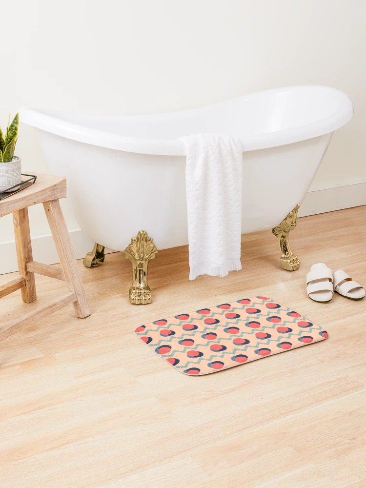 Thumbnail 2 of 6, Bath Mat, Color Cuddle || Seamless Pattern designed and sold by Stacey Spivak.